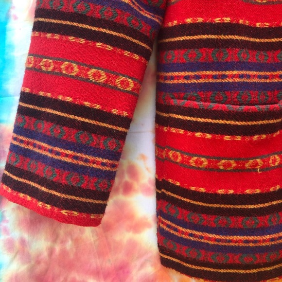 SOLD! Vintage Southwestern Santa Fe Stripe Blazer - Picture 3 of 5